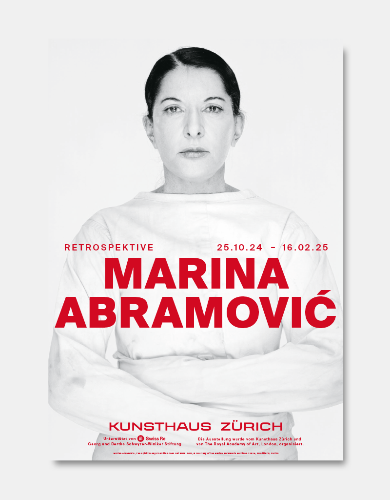 Marina Abramović exhibition poster