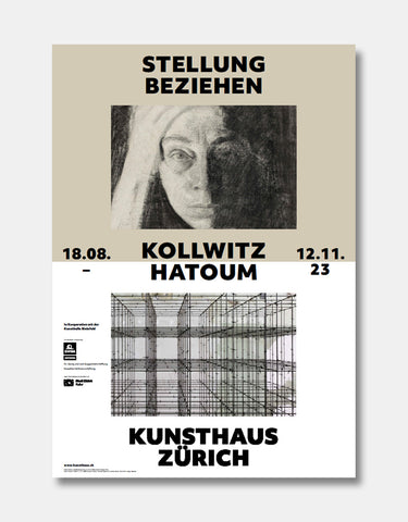 Kollwitz / Hatoum - Stellung beziehen [Ausstellungsplakat]